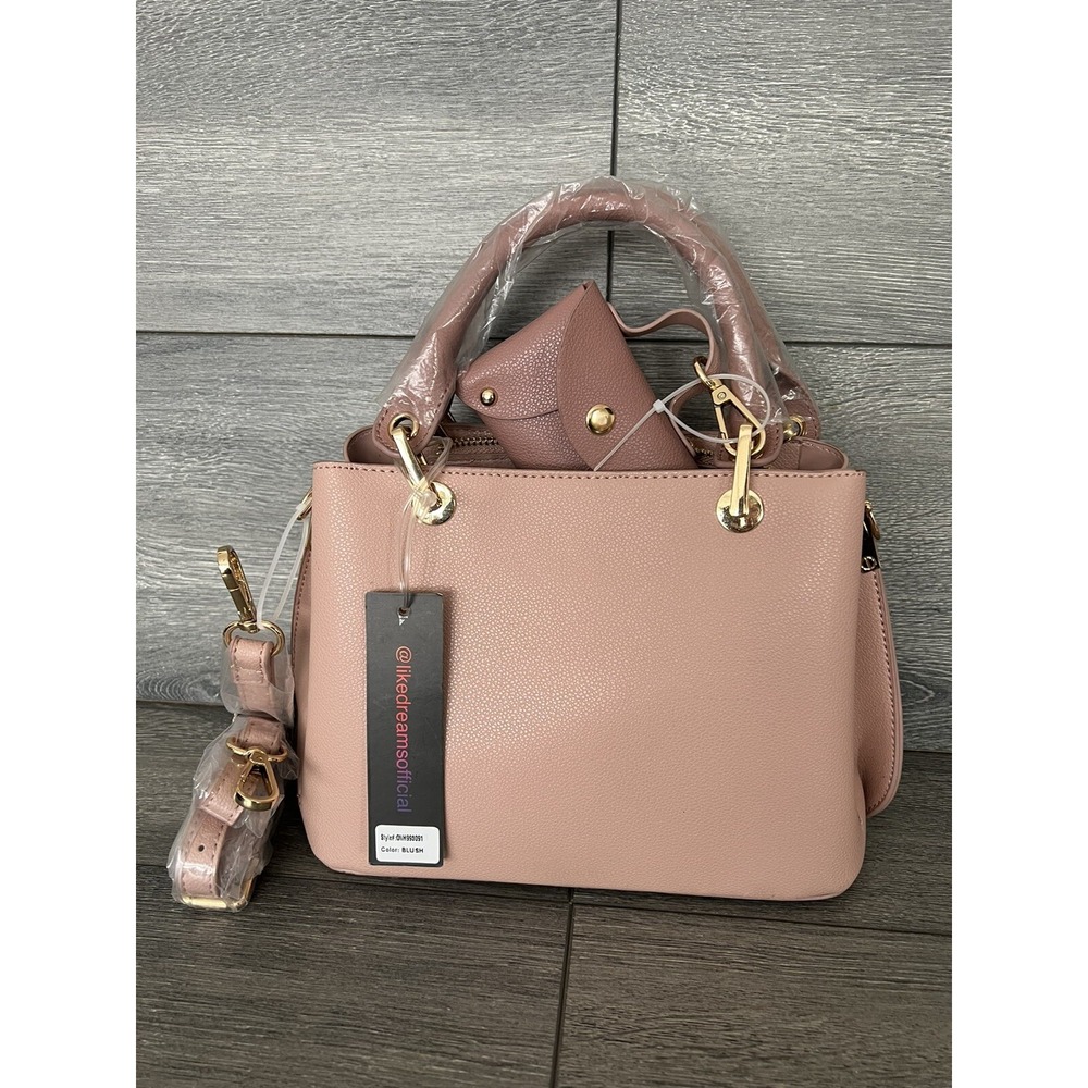 Like Dreams pink blush set crossbody bag with pouch B000047